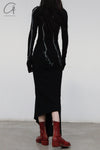 Marc le bihan long net eye skirt 2752 black